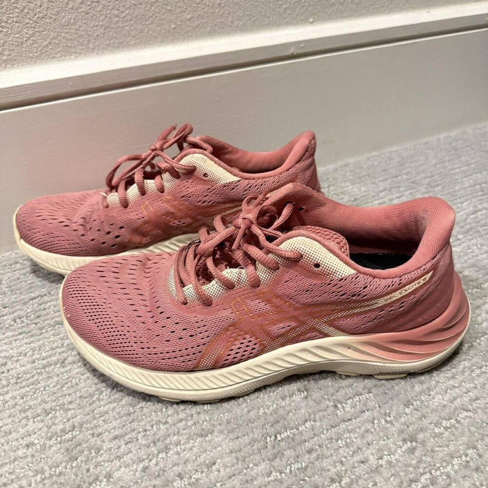 ASICS Shoes Womens Size 7 Pink Mesh Everyday Comfort Running AmpliFoam Sneakers